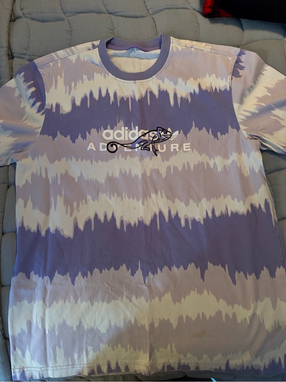 adidas Kids Lavender & White Tie-Dye Short Sleeve Tee